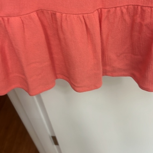 Paper Crane spaghetti straped top. Peach colored. Has 2 lines of circle cutouts - Picture 6 of 12